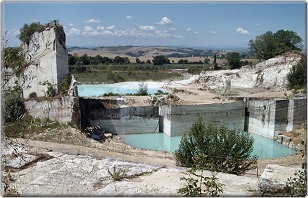 Cave di travertino a Rapolano