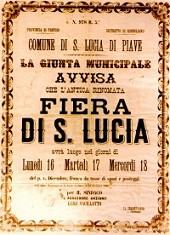 Avviso dell'Antica Rinomata Fiera di Santa Lucia- 1880