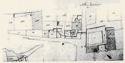 Mappa del 1812 relativa alla localit santalucese alle Caserine, attuali Portici